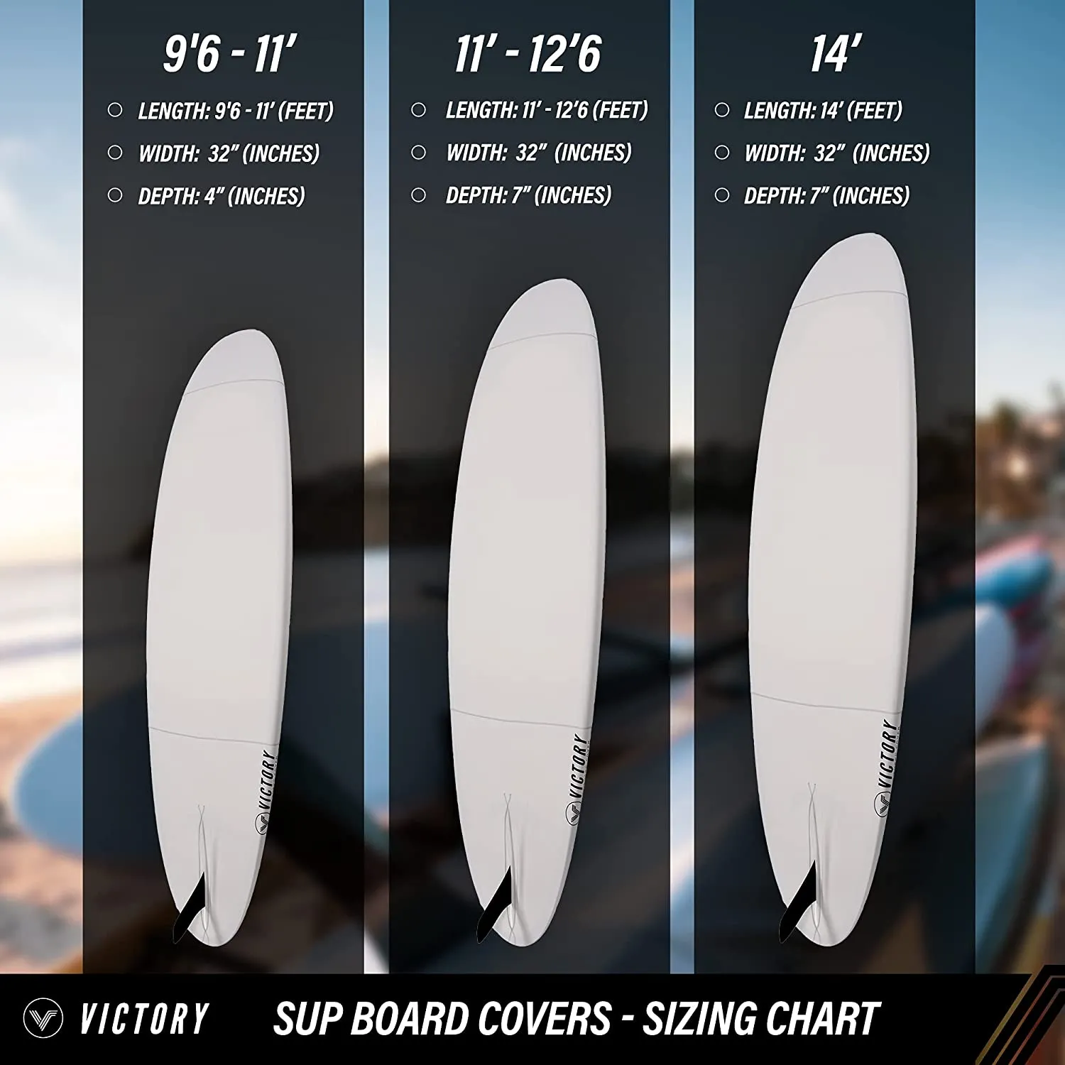 9'6-11' SUP UV Cover