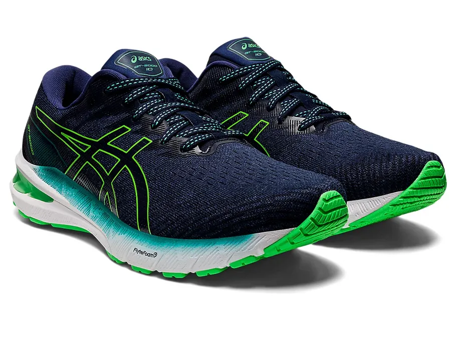 Asics men's running shoe GT-2000 10 1011B185 405 deep ocean-new leaf 