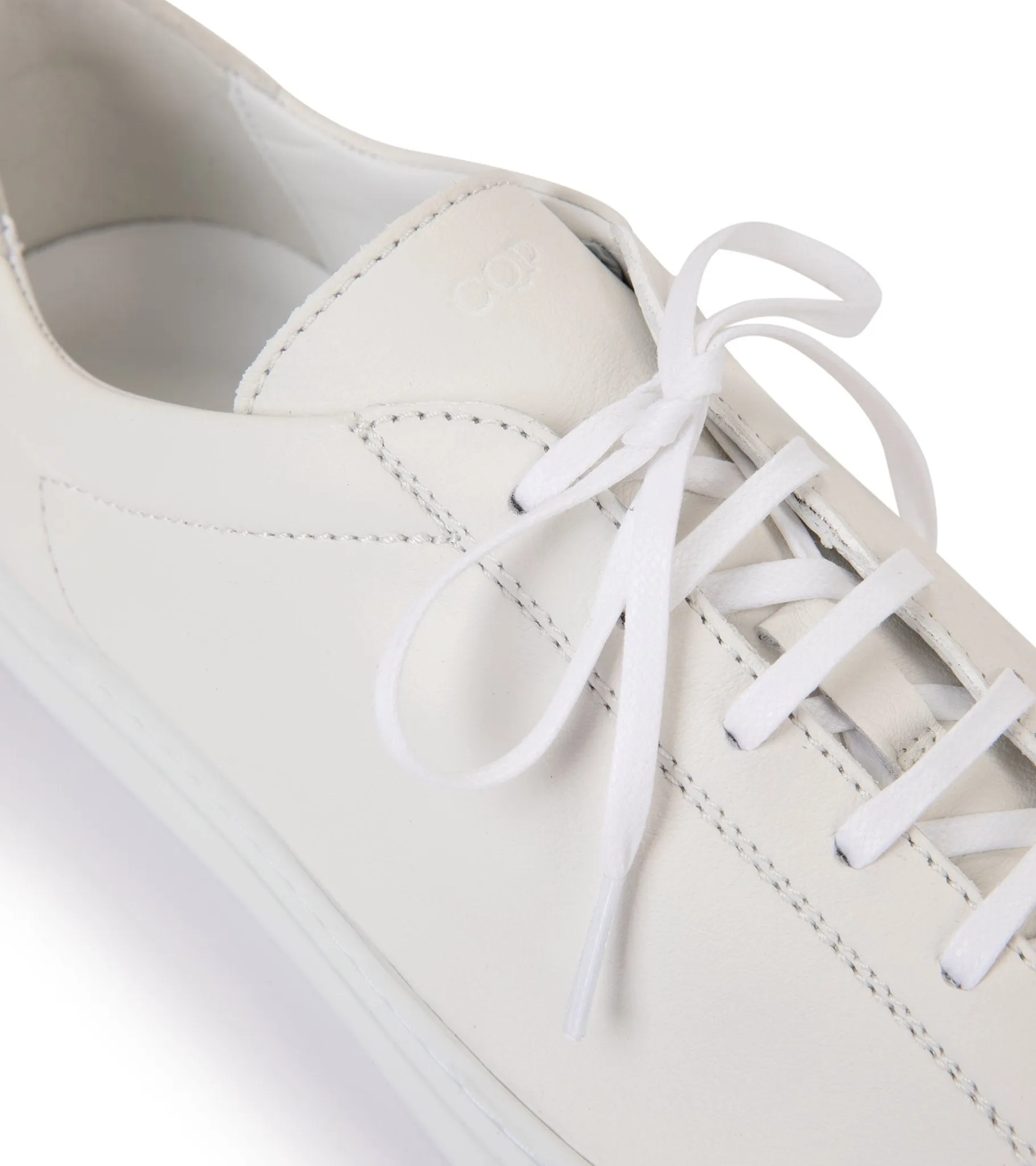 CQP Racquet Leather Sneaker: White