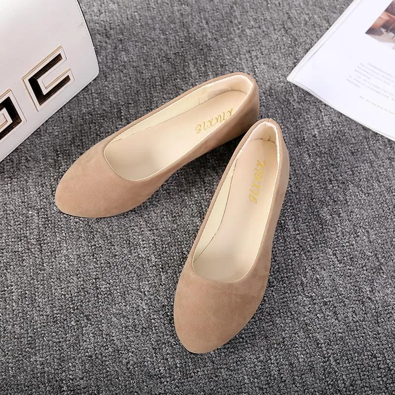 Faux Suede Loafers Fur Flats