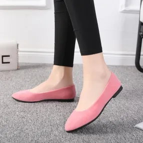 Faux Suede Loafers Fur Flats