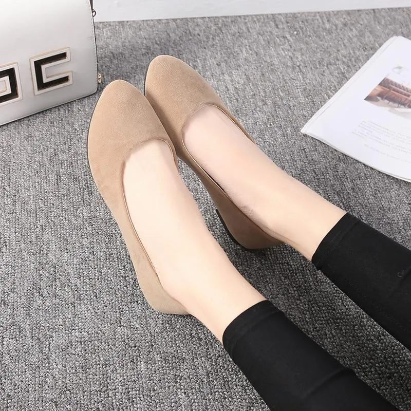 Faux Suede Loafers Fur Flats