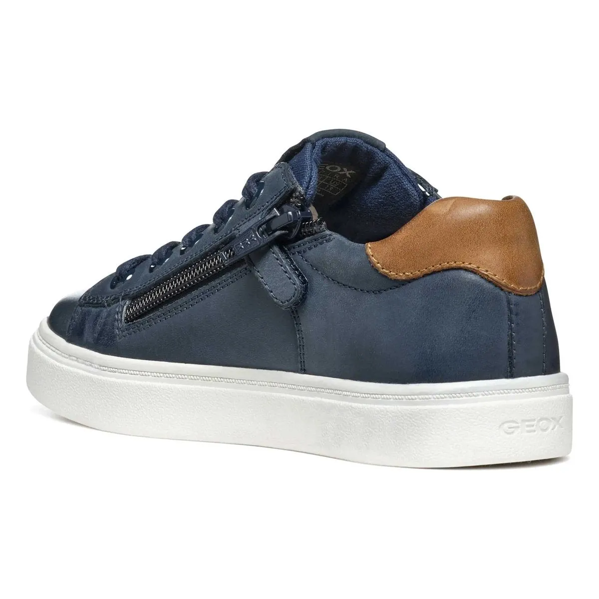 Geox Boy's Nashik Navy/Brown Leather (Sizes 32-35)