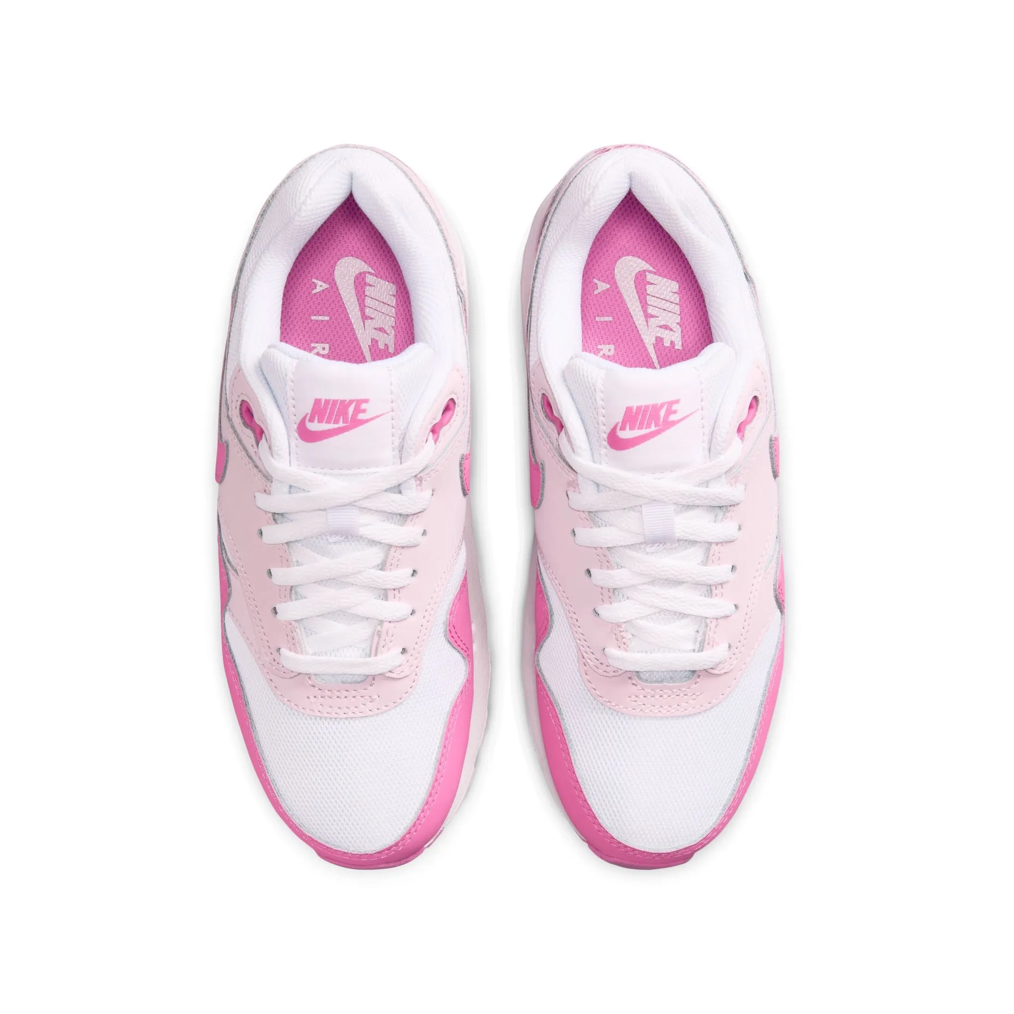 Grade School Air Max 1 White/Playful Pink-Pink Foam FZ3559-100