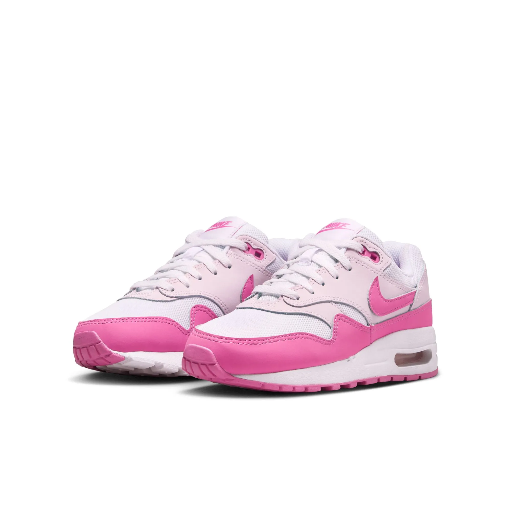 Grade School Air Max 1 White/Playful Pink-Pink Foam FZ3559-100