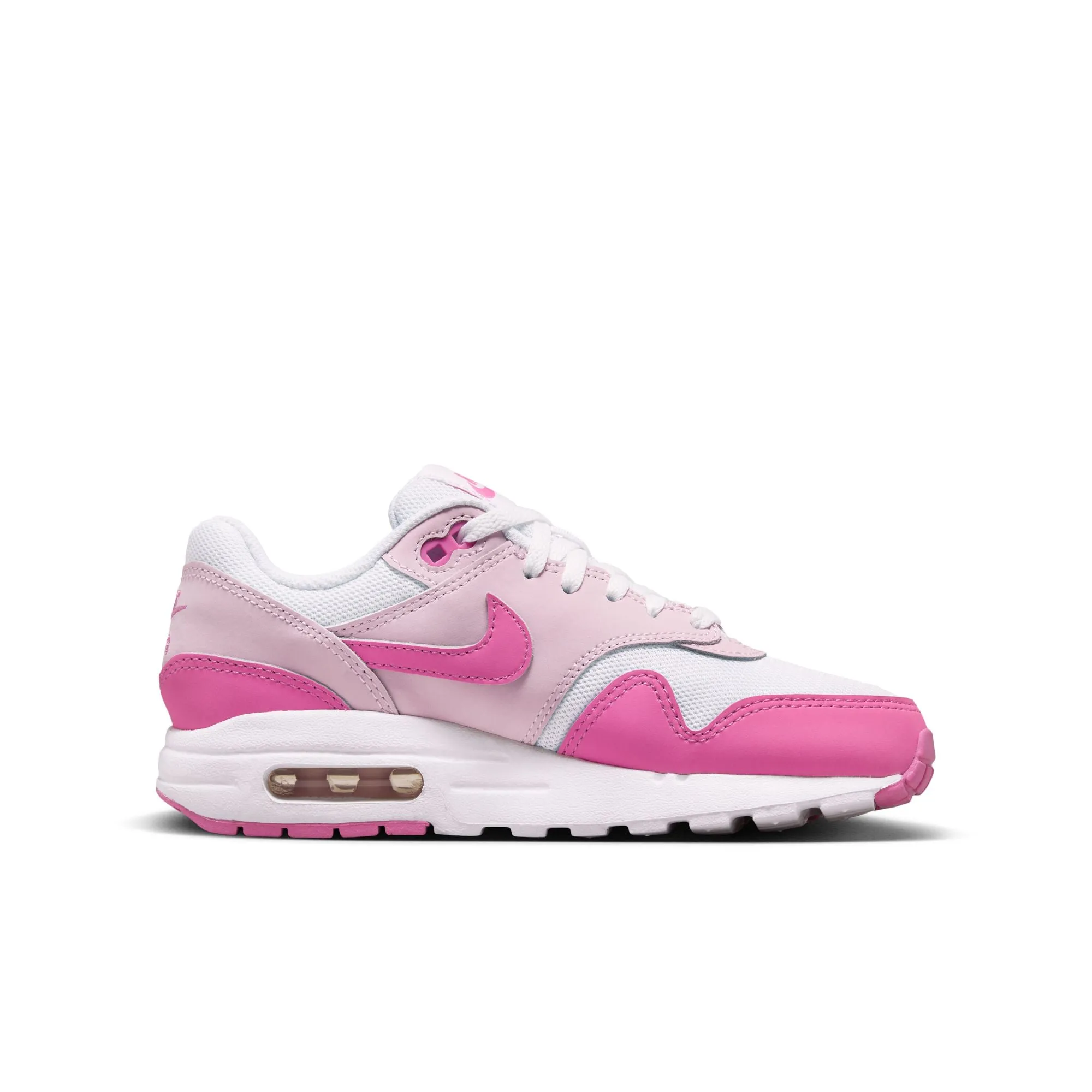 Grade School Air Max 1 White/Playful Pink-Pink Foam FZ3559-100