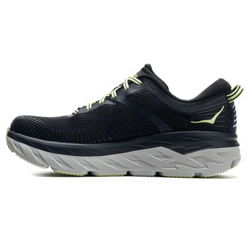 Hoka One One Bondi 7 Mens Low-Top Lace-Up Running Sneakers, Breathable Mesh - UK Size 7.5