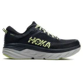 Hoka One One Bondi 7 Mens Low-Top Lace-Up Running Sneakers, Breathable Mesh - UK Size 7.5