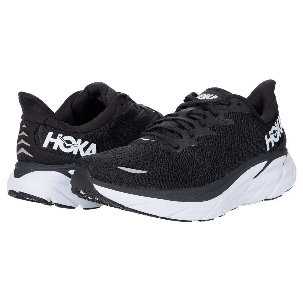 Hoka One One Mens Trainers Clifton 8 Lace-Up Low-Top Running Mesh - UK 8