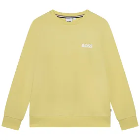 Hugo Boss Boys Fleece Logo Sweatshirt _Yellow J25O43-528