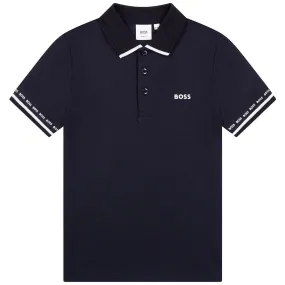 Hugo Boss Boys S/S Polo w/Logo_ Navy J25N53-849