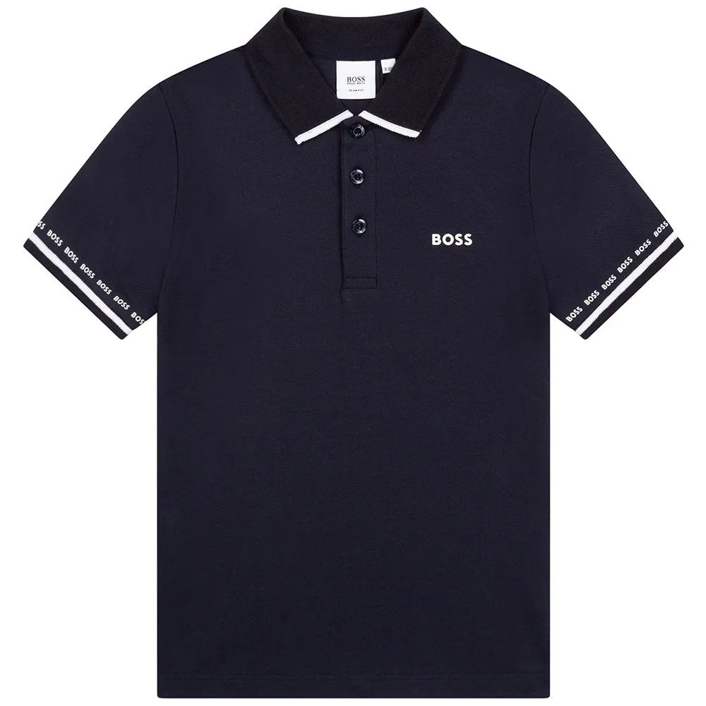 Hugo Boss Boys S/S Polo w/Logo_ Navy J25N53-849