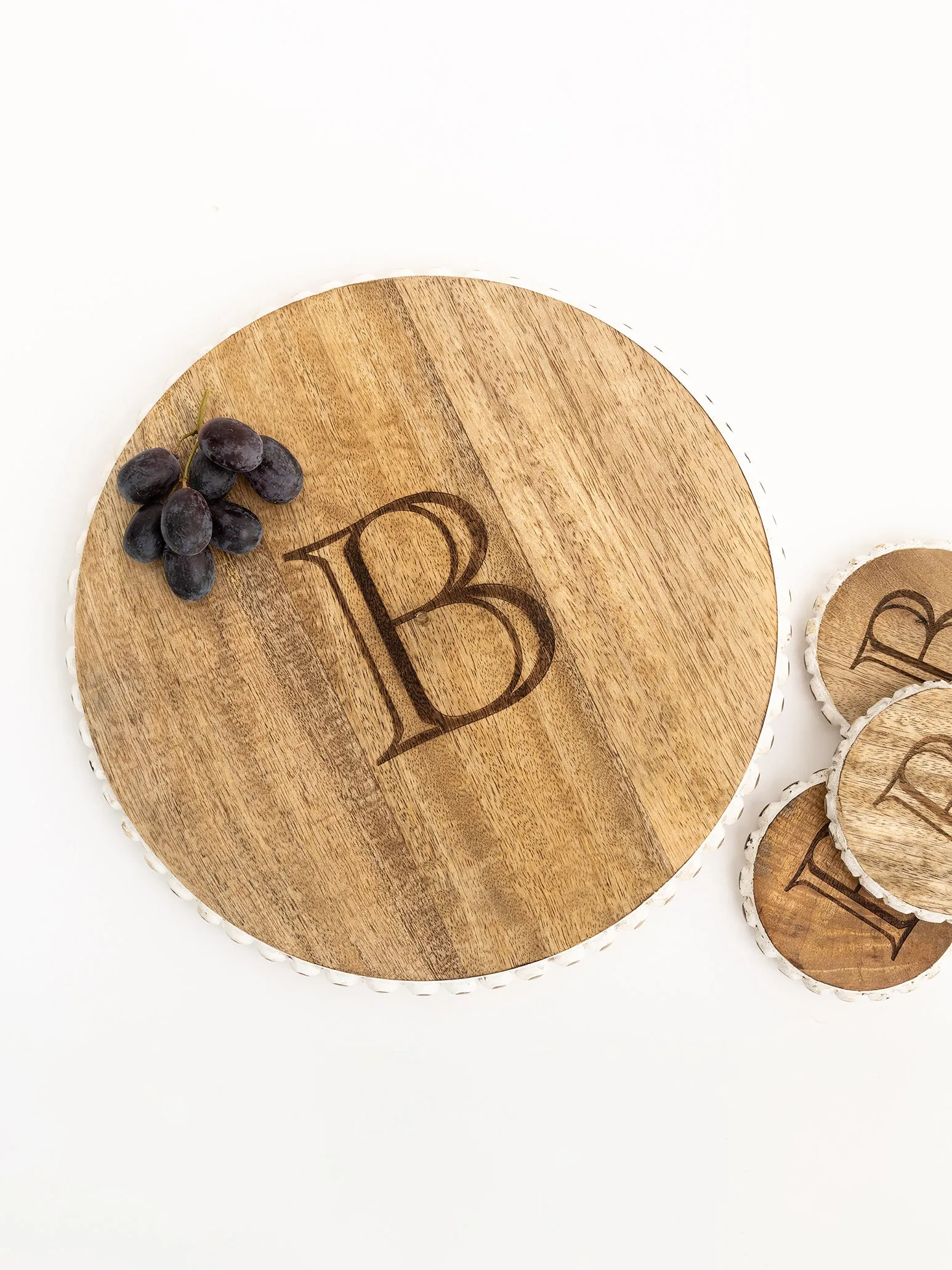 Initial Cutting Board | Beaded Wood