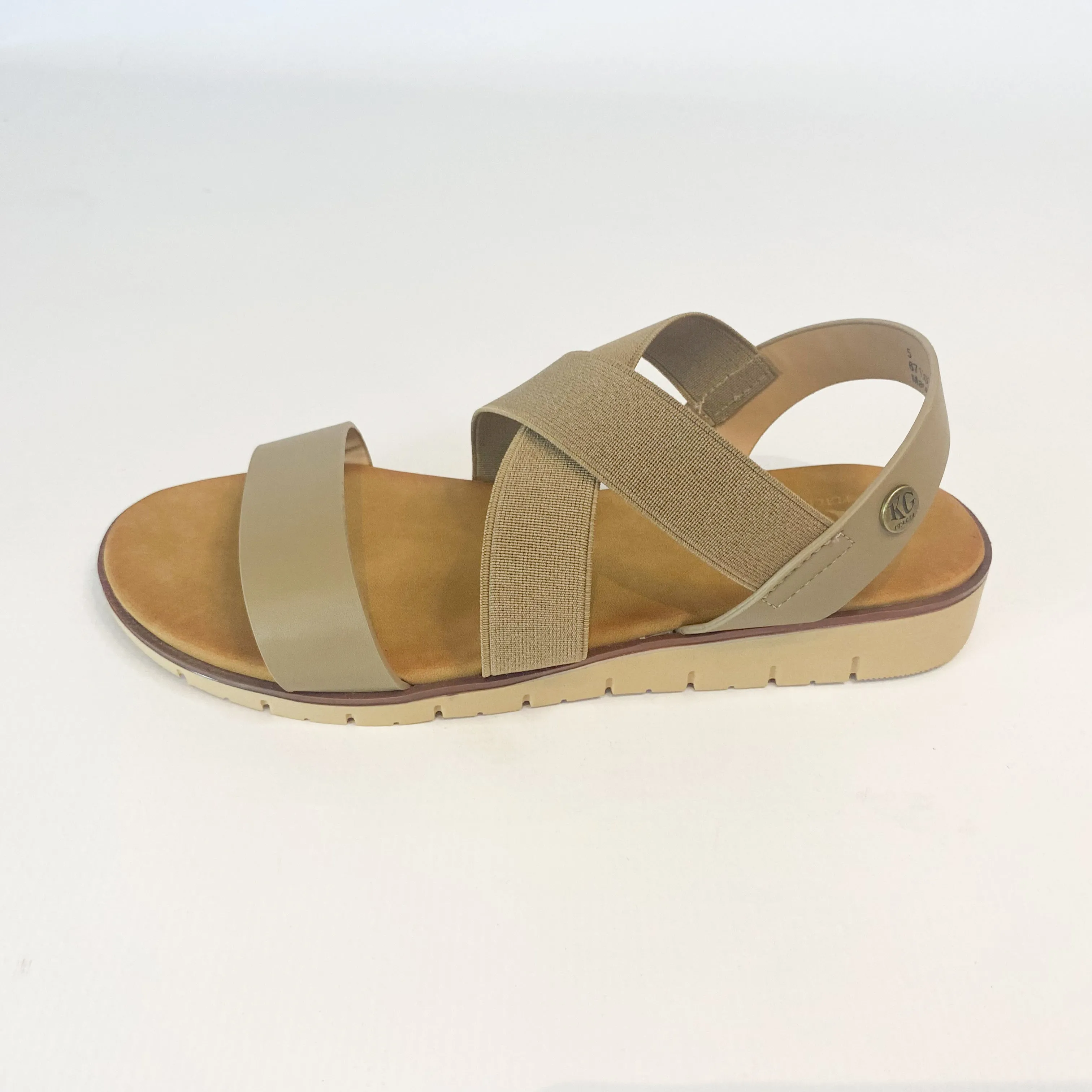 KG taupe elasticated sandal