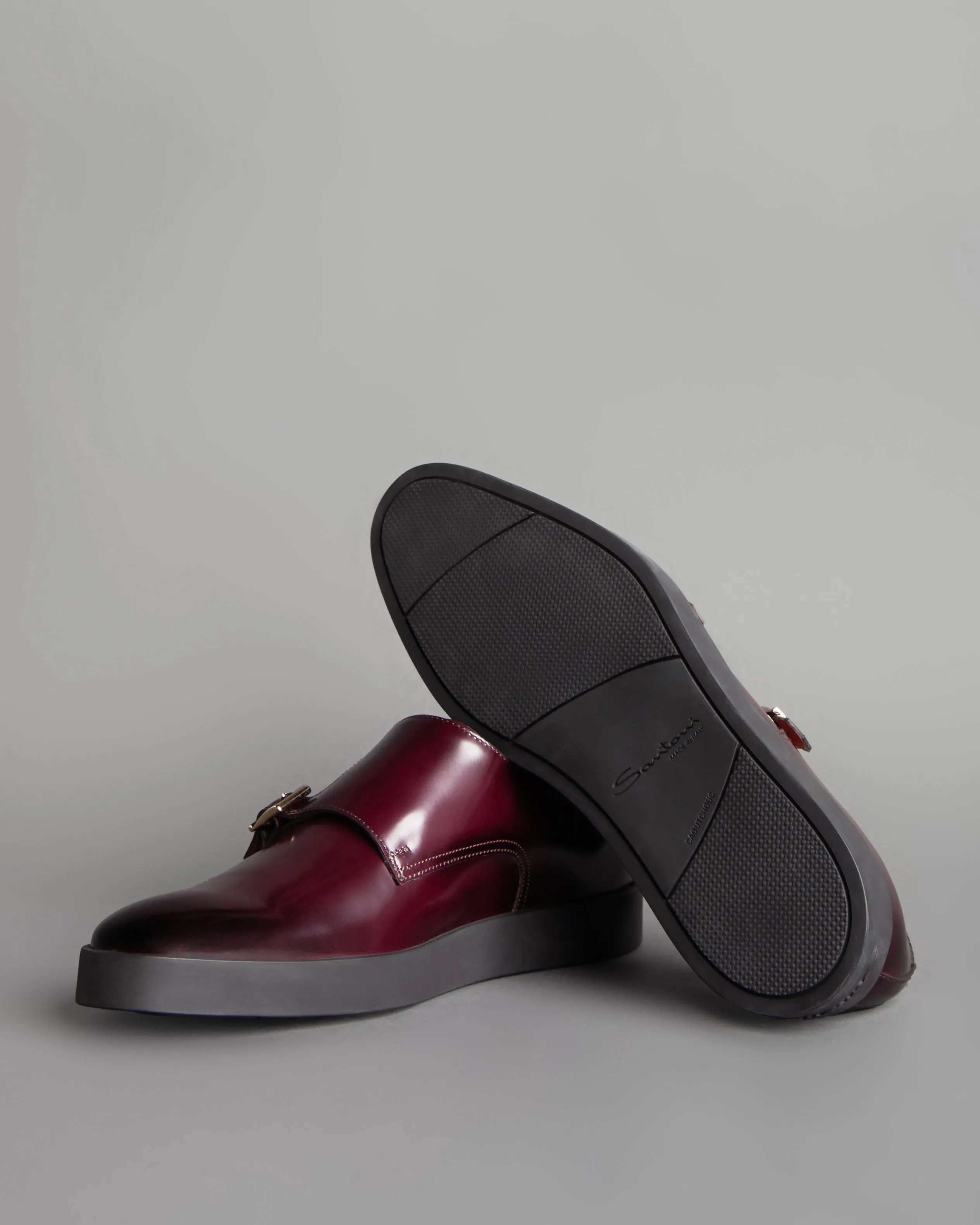 Leather Double-Buckle Shoe