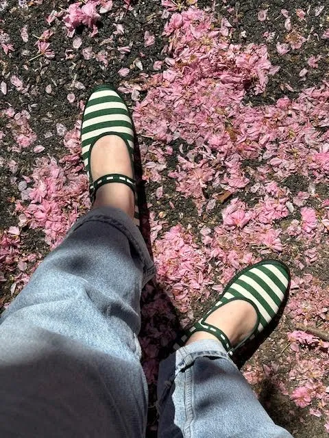 Mary Jane in Gondola Verde Stripe