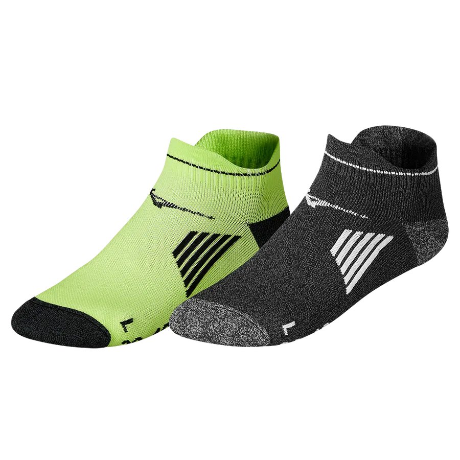 Mizuno ACT Train Mid socks 2 pairs J2GX1055 93 black-lime green 