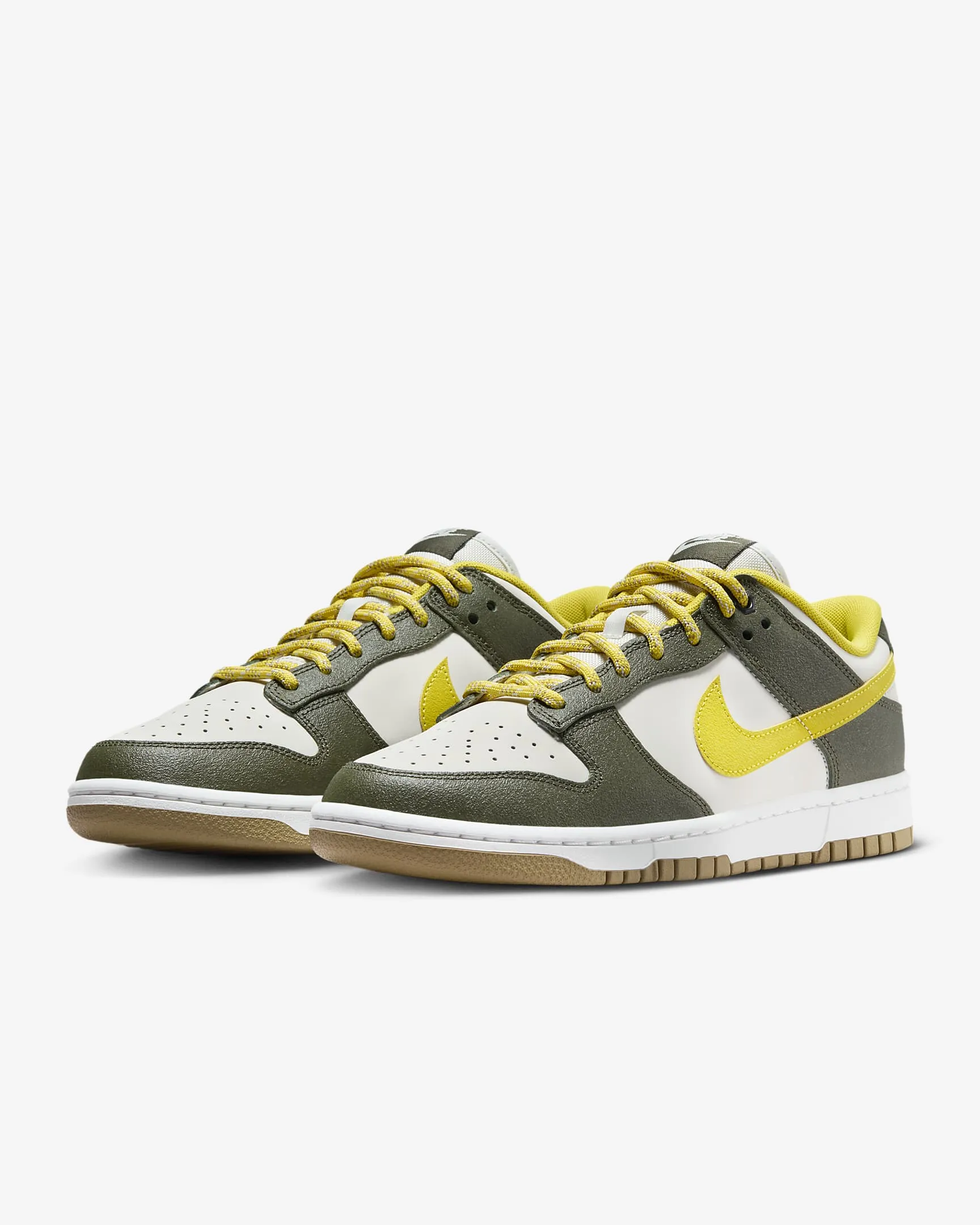 Nike Dunk Low Cargo Khaki Vivid Sulfur Mens