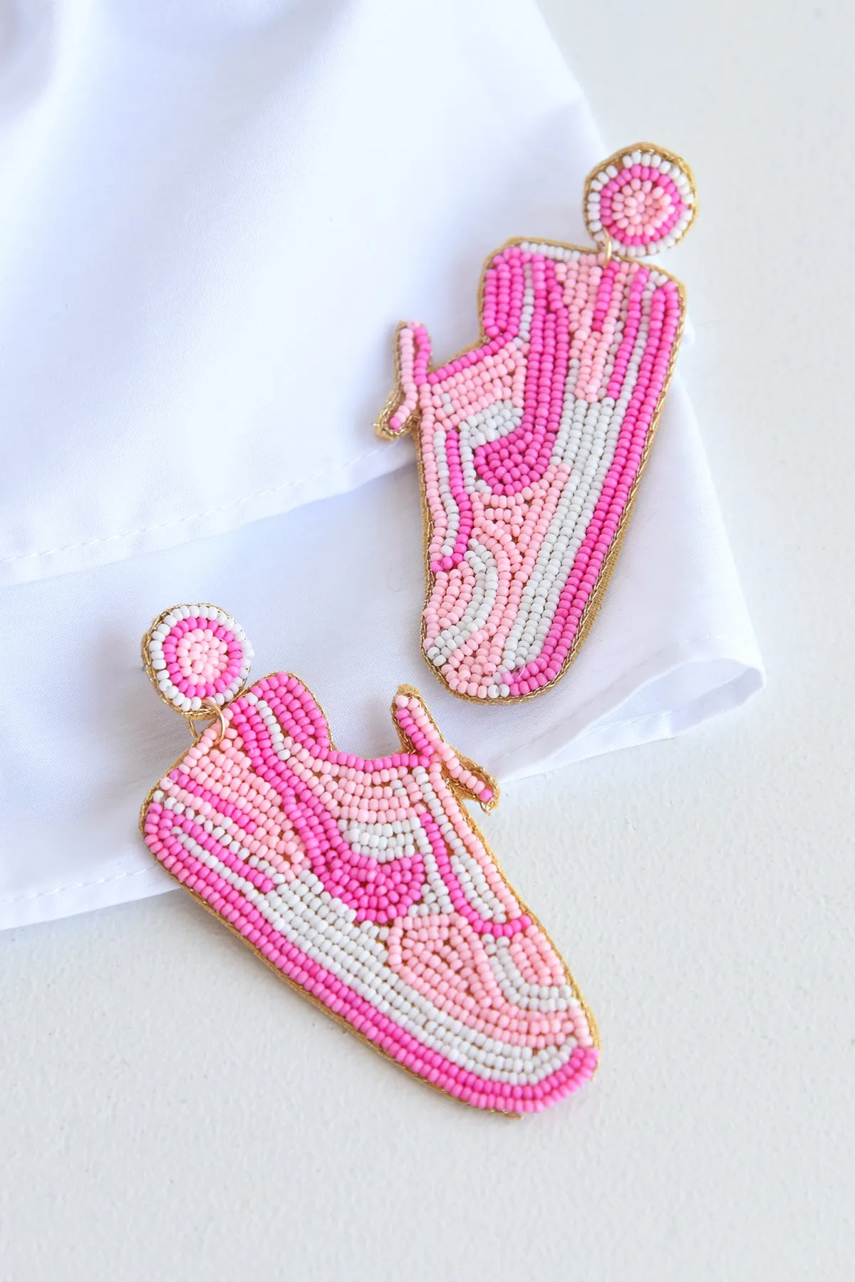 PINK SNEAKER EARRINGS