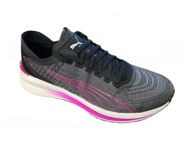 Puma women's running shoe Electrify Nitro 195174 08 black-castlerock-deep orchid 