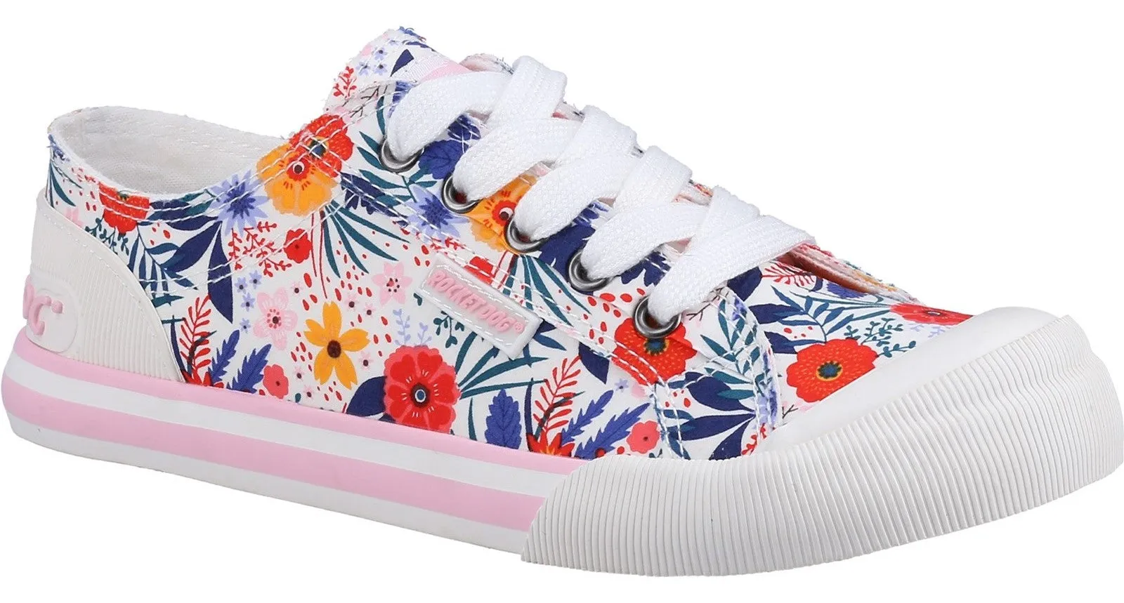 Rocket Dog Jazzin Malden Floral Womens Lace Up Trainer