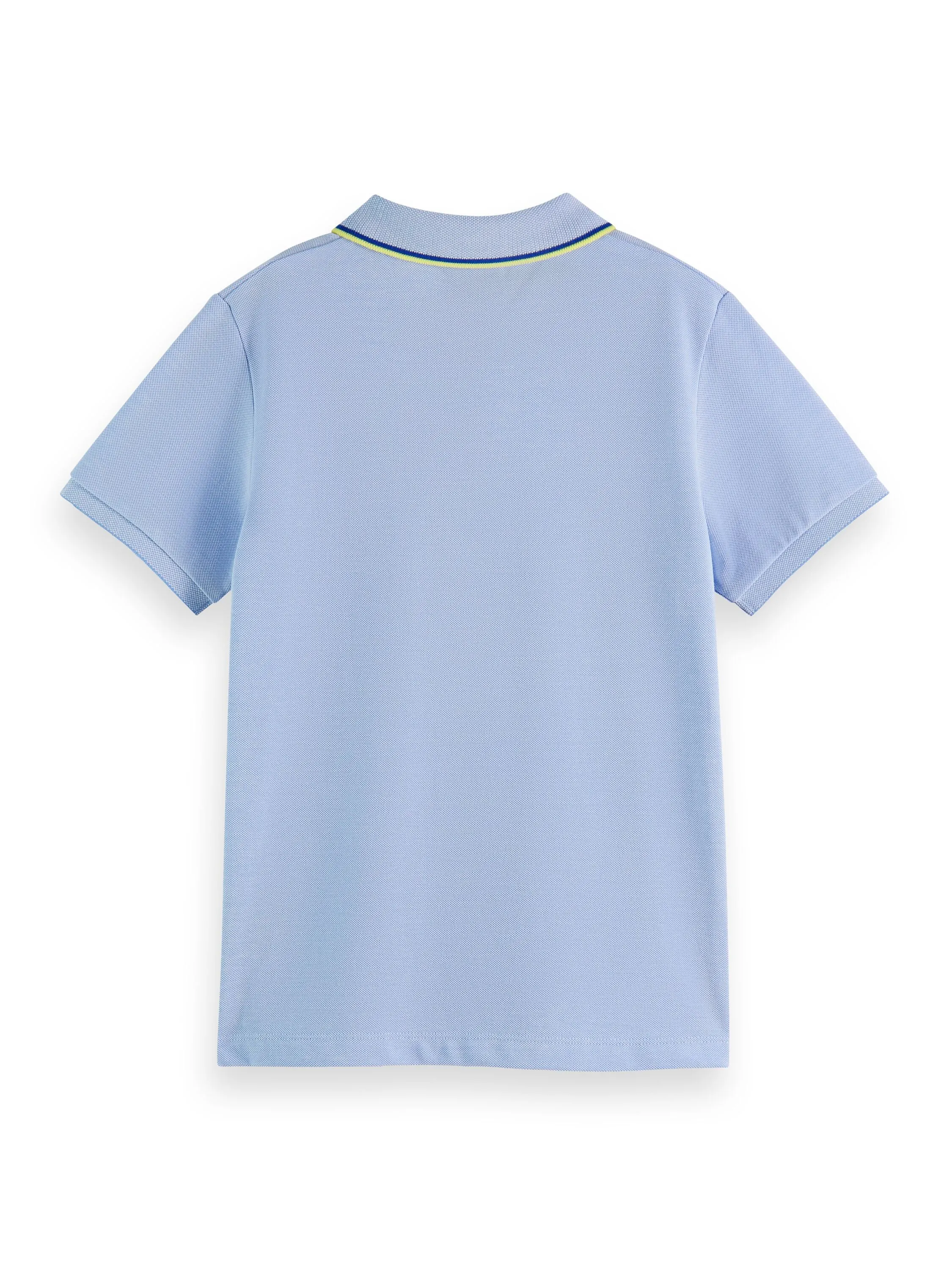 Scotch & Soda Boys Short Sleeve 2 tone Pique Blue Polo_ 24168922