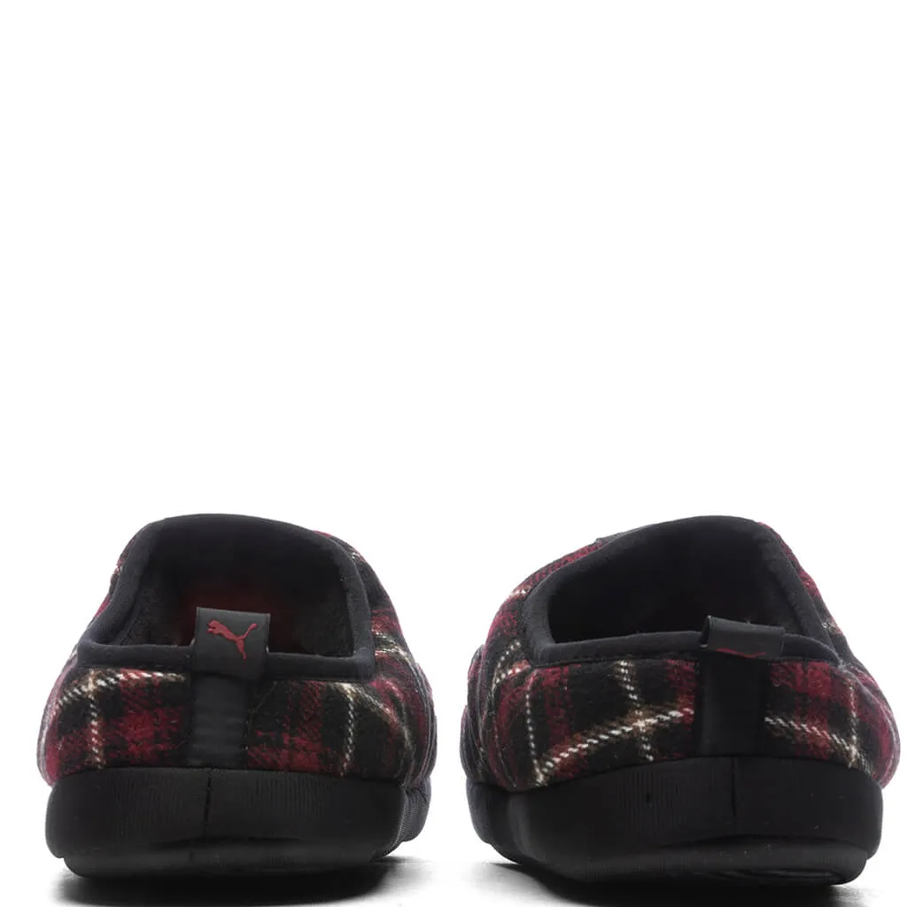 Scuff Flannel Slippers - Red