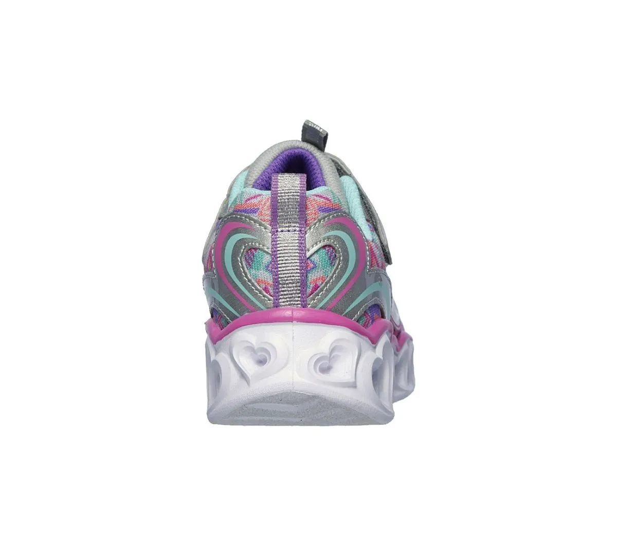 Skechers Girl's S Lights: Heart Lights Silver