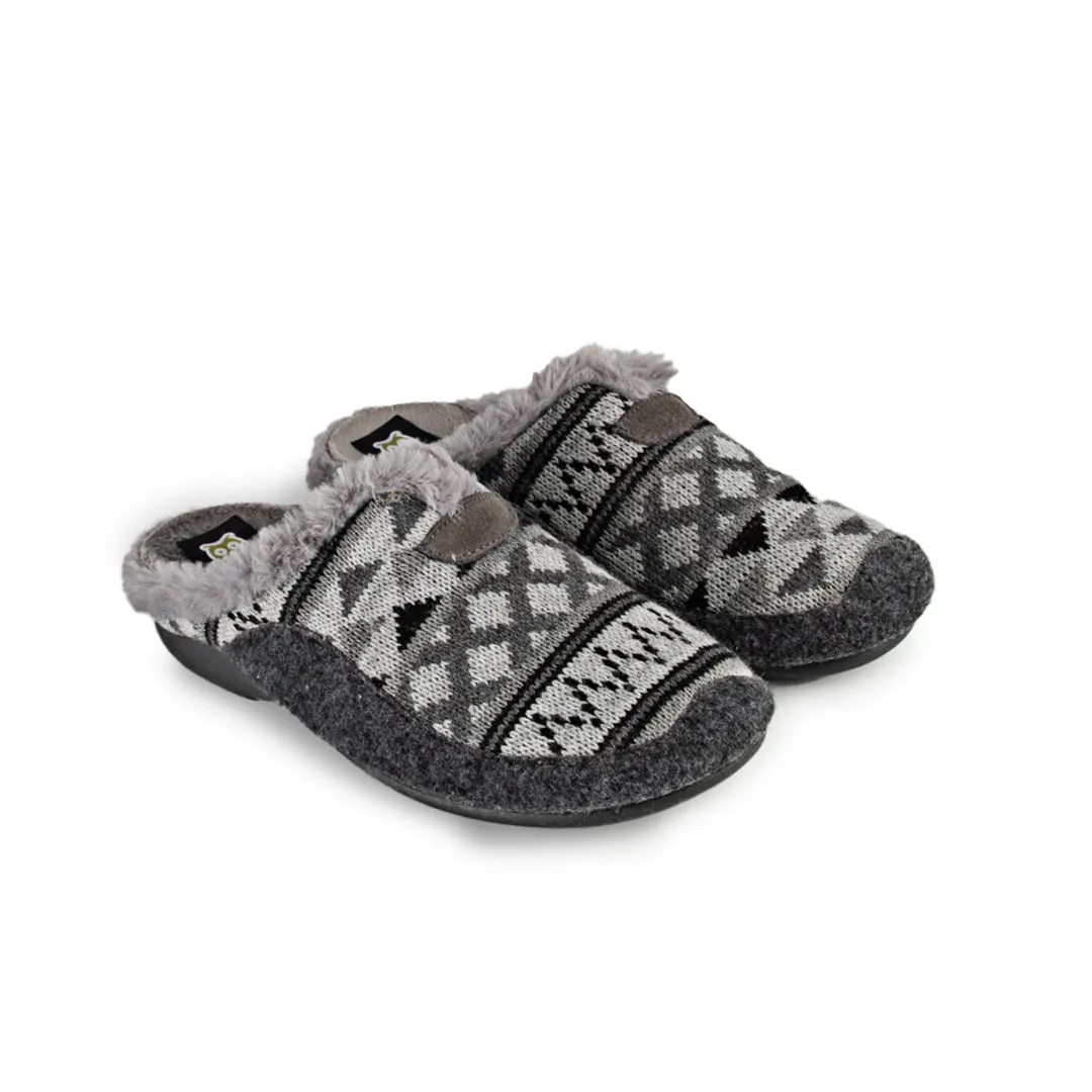 Slippers Chinela Lana Gris