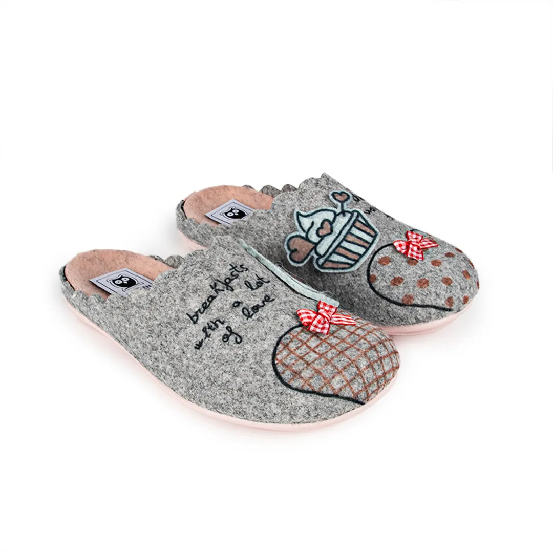 Slippers Cupcake Gris