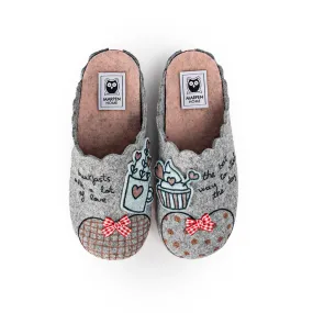 Slippers Cupcake Gris