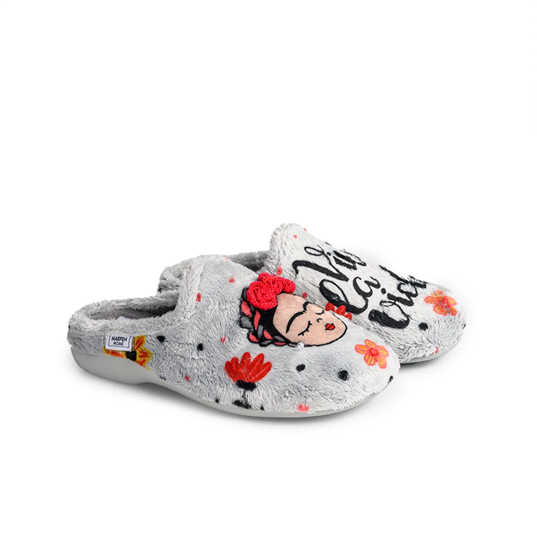 Slippers "Viva la vida" Gris