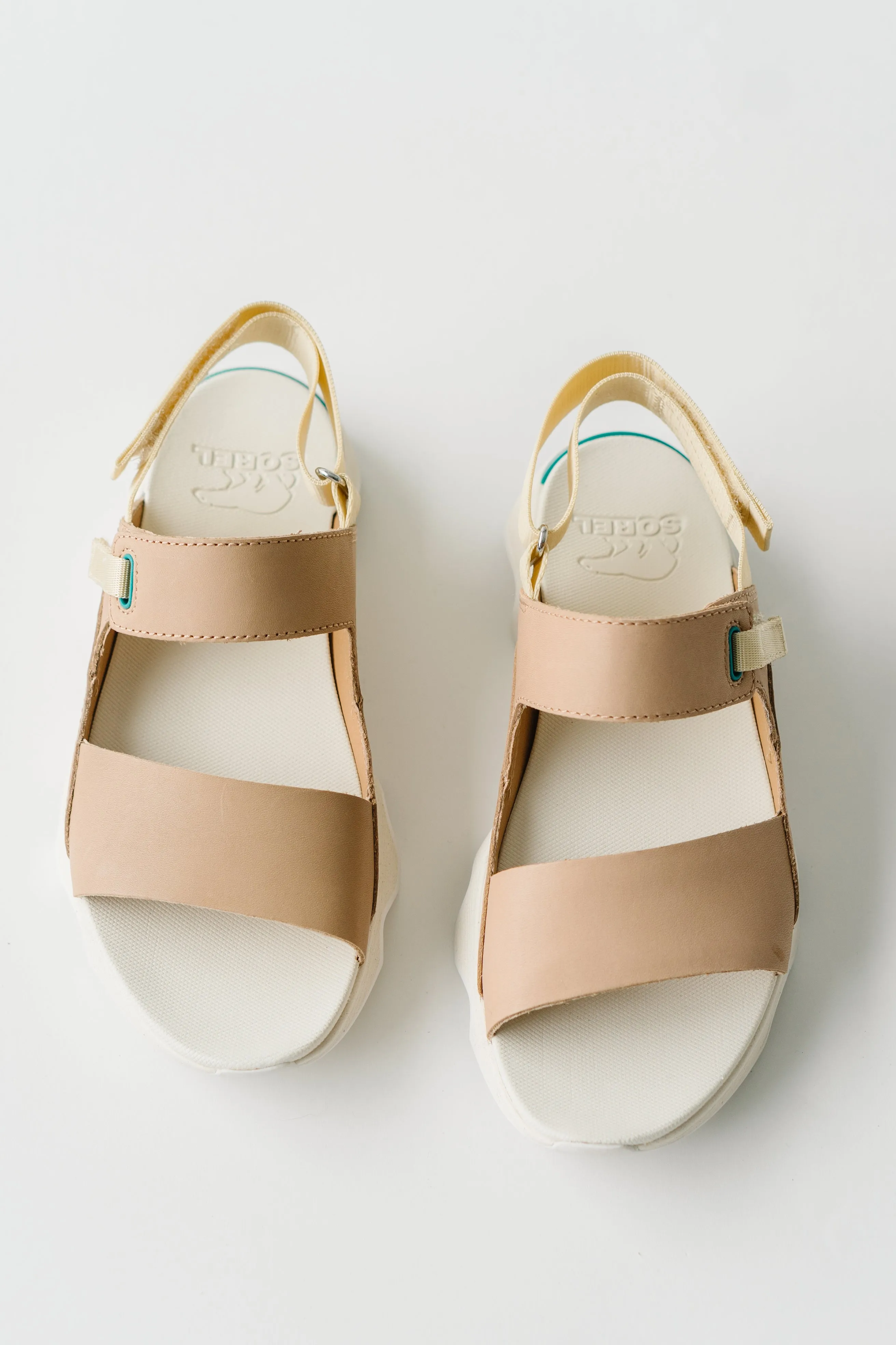 SOREL: Kinetic Impact II Sling Low Sandal in Honest Beige   Sea Salt