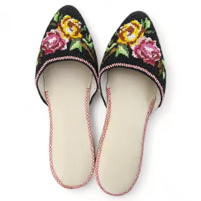 The Cutest Beaded Rose Slippers